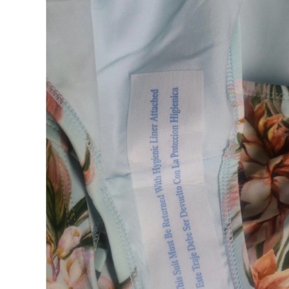 Kona Sol One Piece Blue Hawaiian Palm Floral Swimsuit NWT Size XL 16-18 - Picture 6 of 9